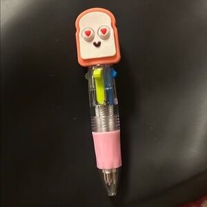 Cute Bread Topper Multicolor Pen